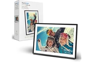 Nixplay Cadre photo numérique ApoloSign, partage de photos/vidéos via l'application Nixplay, cadre photo numérique WiFi avec 32 Go, compatible avec Alexa Google Photos,