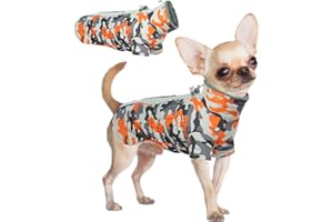 Katzinst Cappotto Cane, Cappotto Impermeabile Per Cani cappottino Ccane Taglia Piccola con protezione addominale Abbigliamento invernale per cani di piccola taglia, Chihuahua Yorkshire, S