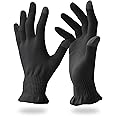 Migliore Wear 2 Pairs Cotton Gloves for Eczema with Touchscreen Fingers, Moisturising Gloves for Dry Hands, SPA, Hand Care, Eczema Gloves for Adults(Classic Black-S/M)