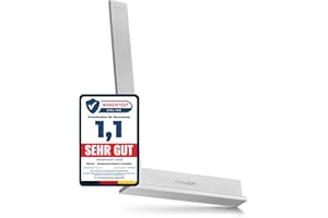 Kirner - Profi Schlosserwinkel mit Anschlag 250mm - Rostfrei & Verzinkt Anschlagwinkel Metall - für präzise Arbeiten im Metallbau und Werkstatt - exakter 90 grad Winkel mit Anschlag, Stahlwinkel