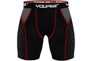 Youper Elite Kompressions-Shorts für Erwachsene, gepolstert, mit Cup-Tasche für Baseball, Fußball