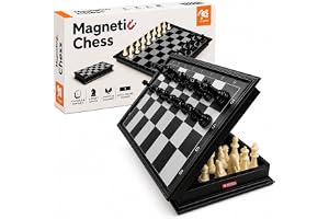 Storio Magnetic Chessboard Game Set with Folding Travel Friendly Portable Storage Case Chess Board Set with 2 Players To