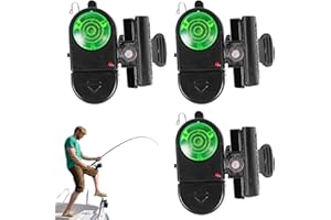 DAZZTIME Bissanzeiger Angeln,6 Stück Nachtlicht Knicklicht Angeln,Angeln Alarm Glocke,Led Bissanzeiger Rutenspitze,Nachtangeln Biss Alarm für Angelrute,Nachtfischen Swinger Bissanzeiger