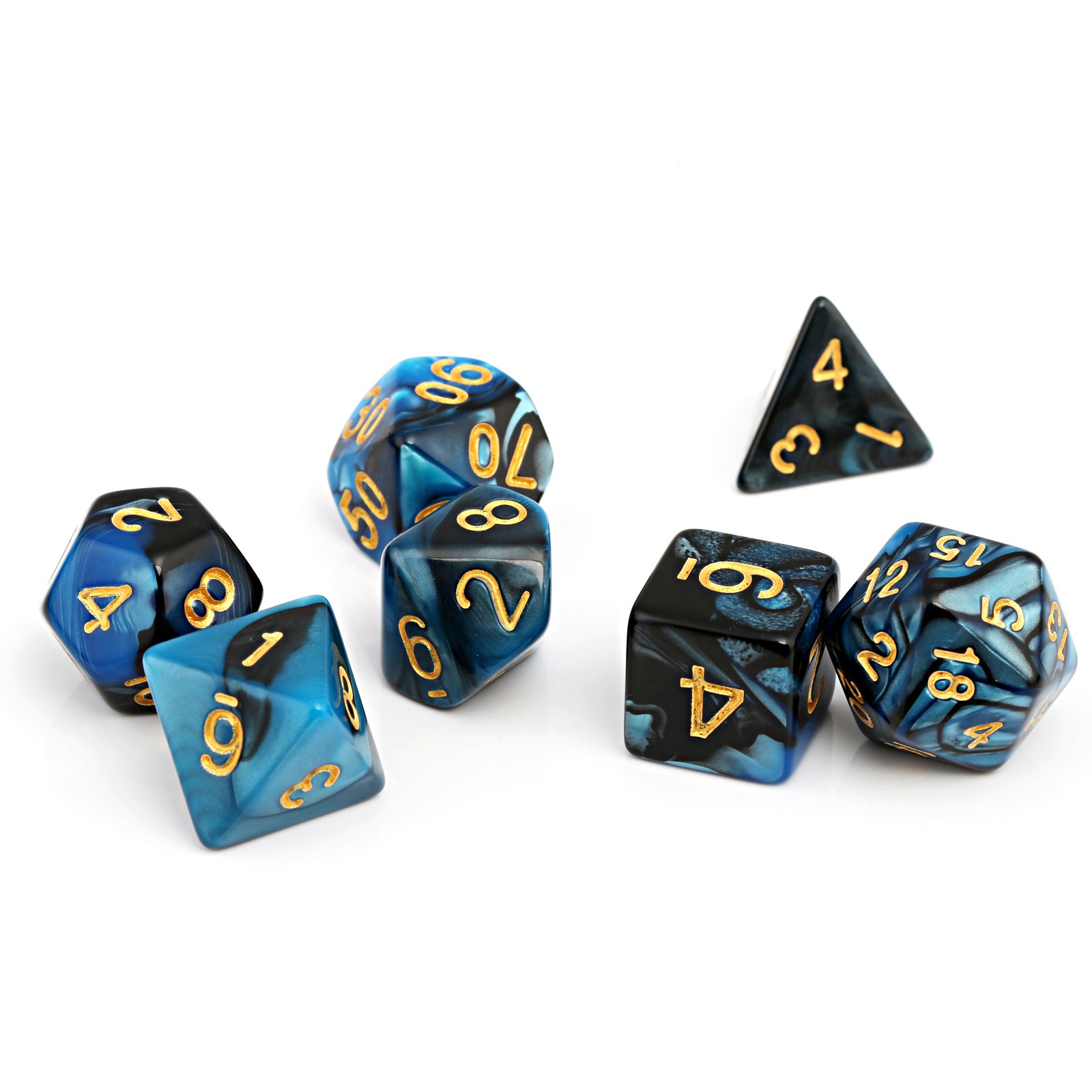 Moncolis Dados Poliedricos 6 x 7 (42 Piezas) Dados de Juego para Dungeons and Dragons DND RPG MTG D20 D12 D10 D8 D6 D4 Juegos de Cartas de Mesa - Imagen 5