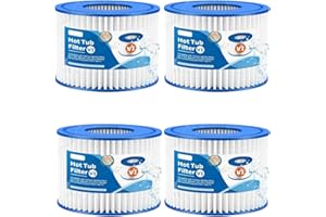 FIND A SPARE 4x Replacement Hot Tub Filters – Compatible with Bestway Cartridge Type VI – Fits All Lazy Lay Z Spa Models (Hawaii, Miami, Paris, Vegas, Monaco, Palm Springs)