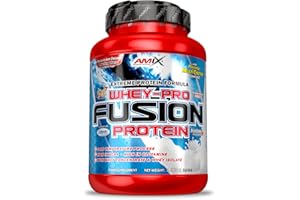 AMIX - Proteína Whey - Pure Fusion - 1 Kg - Concentrado de Suero Ultra Filtrado - Isolada con Splenda - Contiene L-glutamina - Proteínas para Aumentar Masa Muscular - Sabor Doble Chocolate Blanco