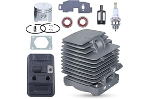 Atunee Kit silenziatore di Scarico pistone Cilindro 34 mm per Stihl FS75 FS80 FS85 FC75 FC85 Trimmer Sostituire 4137-140-0603, 4137 020 1202, 4137 020 1201