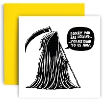 Huxters Abschiedsgeschenk-Karte – „You Are Dead To Us Now“ – Lustige Glückwunschkarte Für Kollegen (14,8 Cm)