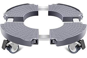 Linkax Pflanzenroller Ø 35-48cm, Rollbrett Pflanzen bis 150 KG, Untersetzer Blumentopf Gross Pflanzentopf für Außenbereich Sonnenschirmständer, Mülleimer, Regentonne, Wasserfass, Weinregal