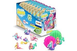 INKEE Pack de 8 Bombas de baño para niños con figura Sorpresa de Galupy Mermaid, con aroma a algodón de azúcar, Color rosa o verde, 1 de 6 diseños