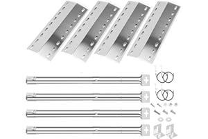GFTIME 39,5 x 15cm Universal Brennerabdeckung und Brenner Ersatzteile für Landmann Triton 2 & 3, Landmann Minton, Landmann Avalon PTS 4, Grandhall Maxim GT4, Mr. Gardener Jackson, 4 Stück