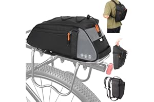 QYCHHJ Bike Pannier 10L Waterproof Bicycle Rear Rack Bag with Shoulder Strap Bike Saddle Bag Outdoor Bicycle Trunk Shoulder Handbag Bag