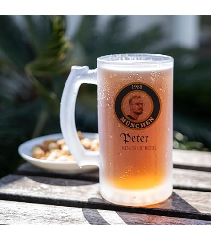 Chope à Bière Personnalisable En Céramique 580 Ml - Style Allemand, Lave-vaisselle, Cadeau Original Pour Amateurs De Bière