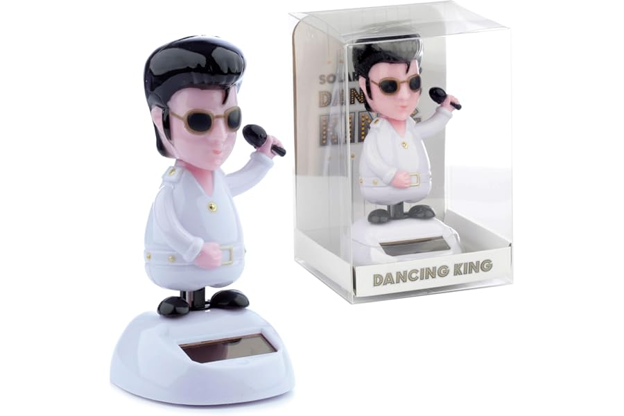 Puckator The King Solar Pal - Home Office Table Desk Dashboard Car Decor Decoration - Gift Ideas - Gifts For Teenage Old Boy Girl Dad Mums - Powered KIds Toys Toy Figure Figures