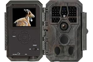 GardePro A5 Câmara de Caça 64MP 1296P H.264 Vidéo, Camara Fototrampeo con Alcance de Visión Nocturna de 30m y 0,1s Tiempo de Activación, LED IR de 940 NM No-Glow, IP66