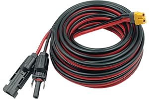 YIMIKEDAYA Adaptador solar a XT60, cable solar de 10 AWG, cable de panel solar, compatible con Ecoflow River Delta Series Bluetti, panel solar portátil (10 AWG 7,62 m)