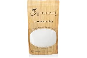 ‎BÄCKEREI SPIEGELHAUER Laugenperlen für Herstellung von Natronlauge 200g Brezel Lauge für Laugengebäck zum Backen
