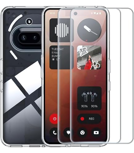 zZjoOoj Custodia per Nothing Phone 2A / 2a Plus Cover,[Never Yellowing] Soft TPU + PC Shockproof Mobile Phone Case Trasparente, Camera Protection,Slim and Lightweight - Trasparente