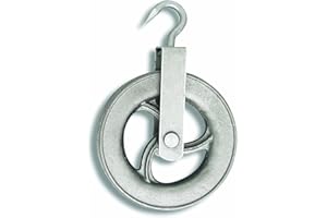 Chapuis 425/160 Puleggia a gancio per pozzo - Fusione - Rotella diametro 160 mm - Per corda di diametro 25 mm