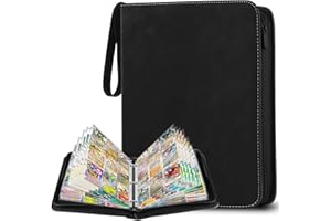 YSWOVUO Album Cartas, Album para Cartas Magic, 900 Album Cromos, Álbum de Cartas Coleccionables, Carpeta Cartas Transparente, Negro