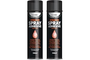 Bond It Spray Adhesive 2 Pack (500ml Each) – Heavy Duty Multi-Purpose Aerosol Glue for Carpet Tiles, Flooring, Foam, Vinyl, and Fabric – High Strength Contact Spray adhesive spray