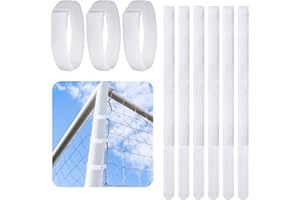 CHALYNA 30 Pcs Goal Net Straps Soccer Attachment Straps Soccer Goal Trap White for Holding Soccer Nets to The Goal Posts for Boys Kids Soccer Training 14 x 0.8 Inch