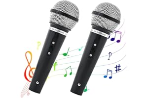 JBLJDWD 2 Pcs Toy Microphone, Kids Microphone, Microphone for Kids Performance for Birthday Party Supplies Favors Performance Singing Role Playing Dancing Stage Props
