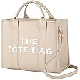 The Tote Bags for Women - Large PU Leather Tote Bag Trendy Travel Tote Bag Handbag Top-Handle Shoulder Crossbody Bags