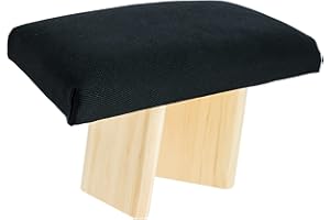 Tierra Zen Banqueta de Meditación, Madera, Negro, Altura 23,5cm