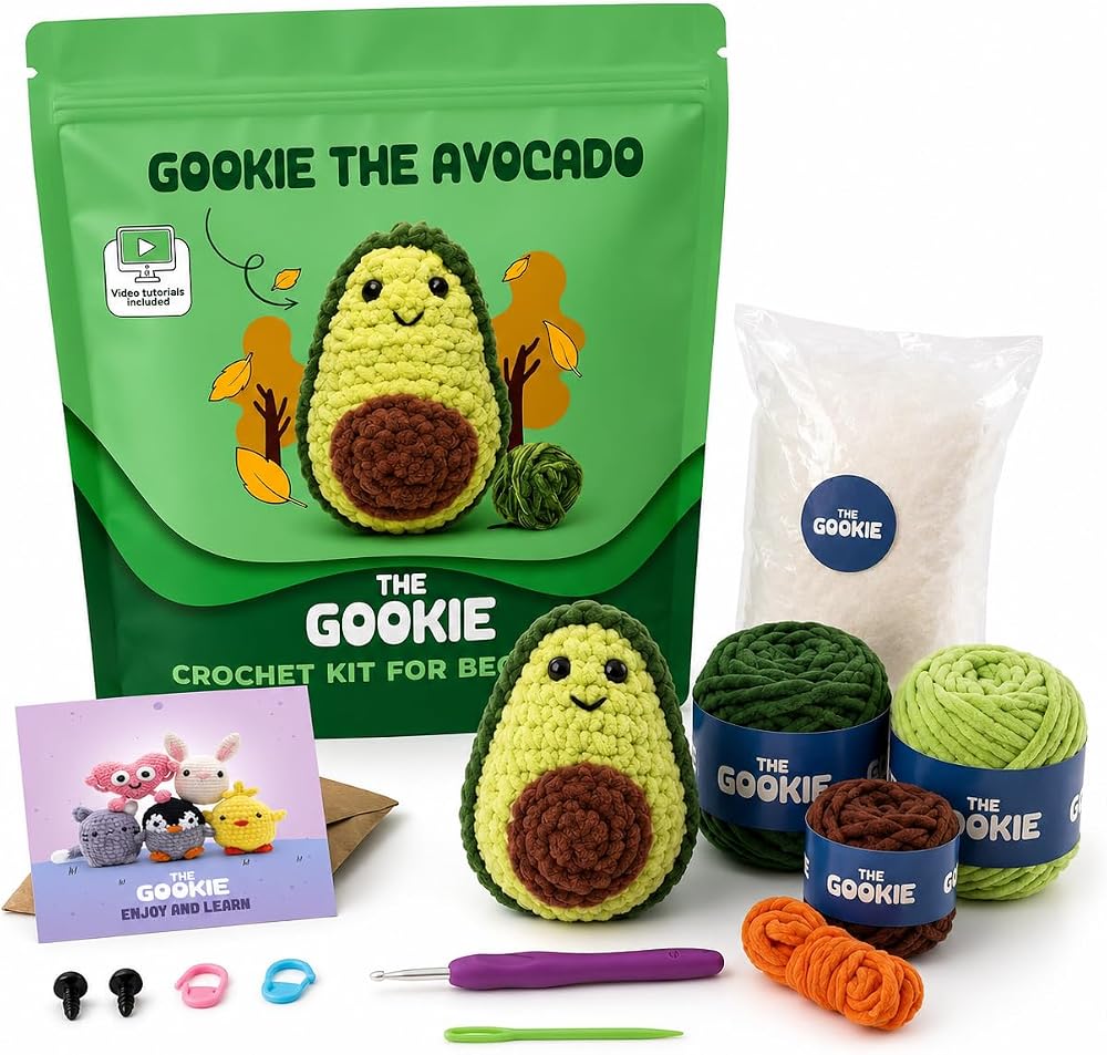 Avokado Amigurumi Tığ Kiti Örgü Seti