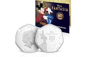 FANTASY CLUB Moneda Conmemorativa del 80 Aniversario de Fantasia, presentadas en un Bonito Blister de Coleccionista. Edición Limitada.