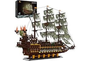 JMBricklayer Ensembles de Blocs de Construction de modèle de Bateau Pirate – Kits de maquettes de Bateau fantôme mystérieux MOC, modèle de Bateau Pirate créatif, Cadeaux pour Les Adolescents de 14+