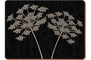 CREATIVE TOPS Juego de 4 manteles Individuales, Parte Posterior de Corcho, diseño de vinos, Madera, Negro, Large Placemats