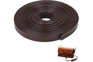 LUXSTELLAR Correa de Piel, Correa de Piel de 500 x 1 cm en Color marrón, Tiras de Piel sintética para Manualidades, Accesorios de Moda para Cinturones, Collares de Perros, proyectos de Bricolaje, versátiles
