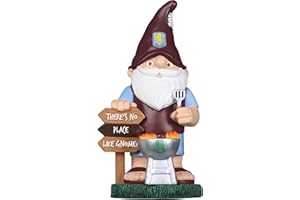 FOCO Officially Licensed Aston Villa FC BBQ Football Garden Gnome