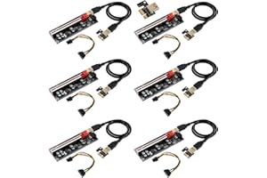 MZHOU PCIE Riser VER009S PCI-E-Adapter PCI-E Riser 1X bis 16X Grafikerweiterung für Ethereum ETH Bitcoin-Mining-Geräte, Digitale Cryptocurrency Mining Rig(6 Stück)