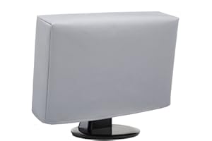 DigitalDeckCovers Computer Dust Cover - 27 Inch LCD Monitor Apple Flat Screen HD Panel Protector [Antistatic, Water Resistant, Heavy Duty Fabric, Silver] by