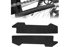 HARY 2Pcs MTB Chainstay Protector, Bike Chain Rub Protector, Bicycle Chainstay Protection Sticker, Silicone Frame Guard, Durable Self-Adhesive