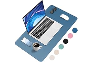 Zanfqvo Tappetino Scrivania - Sottomano Scrivania Impermeabile Antiscivolo - Tappetino Mouse Grande per Ufficio/Casa, 80 cm x 40 cm (Blu)