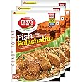 TASTY NIBBLES Ready to Eat Fish POLLICHATH | Kerala Special | Open Heat & Eat | Non-Vegetarian | No Added Preservatives | Japanese Retort Technology 200GM Pouch [Pack of 3]