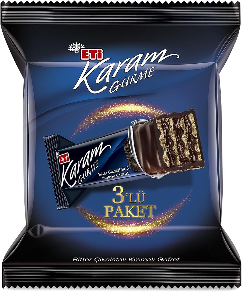 Eti Karam Gurme Bitter Çikolatalı Gofret 3 x 50 g