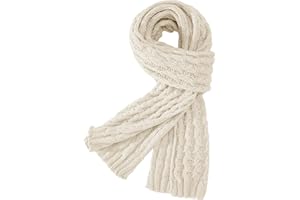 Voqeen Damski szalik zimowy miękki gruby dzianinowy szalik dla kobiet gruby ciepły długi szal na zimną pogodę