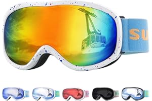 Supertrip Skibrille Kinder, Anti-Fog 5-15 Jahre Kinder Skibrille UV-Schutz, Kids Snowboardbrille für Jungen Mädchen Teenager 