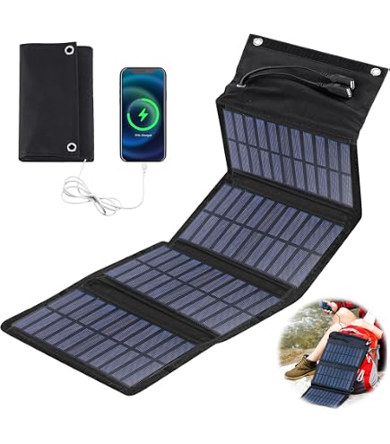 Panneau Solaire Portable 2W 5V USB – étanche, Pour Camping Et Randonnée, Hugfads