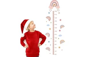 DOUKESH Metro Bambini Parete Adesivo Metro da Parete per Bambini Grafico di Crescita del Bambino Metro da Bambini Parete Asta di Altezza per Bambini Tabella Di Altezza Wall Stickers Bambini (Rosa)