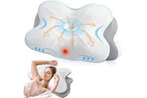 Quilted Northern Memory Foam Pillow, Ergonomic Orthopaedic Pillow, Neck Pillow with Pillowcase for Side Sleepers, Back and Stomach Sleepers to Improve Sleep Quality, 60 x 40 x 11/13 cm