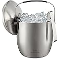 SILBERTHAL Insulated Ice Bucket 3 L with Lid and Tongs – Stainless Steel – Capacity 45 Ice Cubes – Double Wall Insulation