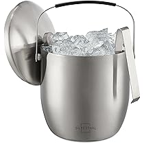 Cubitera De Acero Inoxidable 3L - Doble Pared, Con Accesorios - Para Bebidas Y Fiestas