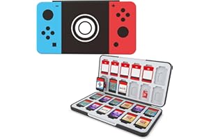 HEIYING Étui pour Carte de Jeu pour Nintendo Switch 2/Switch OLED&Lite,Étui pour Carte de Mémoire Motif Personnalisé avec 24 Emplacements pour Cartes de Jeu et 24 Emplacements pour Cartes Micro SD