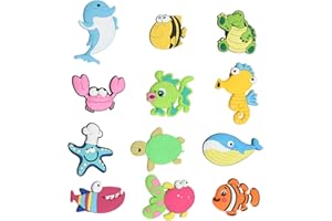 PARFCO Dibujos Animados Imanes de Nevera, 12 Piezas Animales Decorativos Imanes de Nevera Originales, Iman Neverasu de Dibujos Animados 3D Juego de Rompecabezas para Hogar Cocina, Oficina